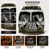 Black retro car-shaped decorative items with skull and bone elements, personalized in-car ornaments, trendy and creative accessories full image
